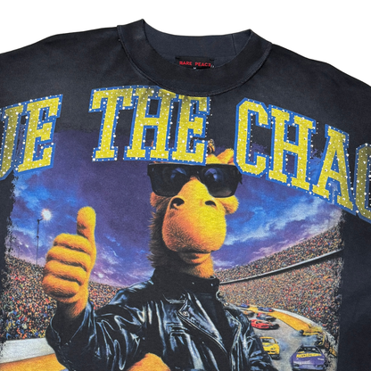 RARE PEACE Mini F Terry Cue The Chaos Camel Tee Dark Grey RT6031