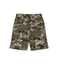ALL OVER RHINESTONE DENIM SHORTS Wood Camo S26136