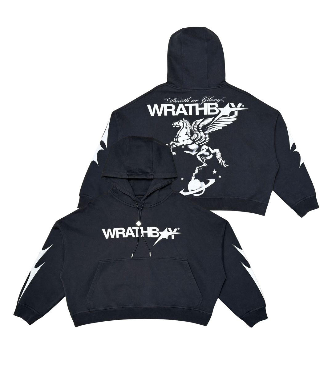 Wrathboy CROP DEATH GLORY BLACK WB05-046-BLK