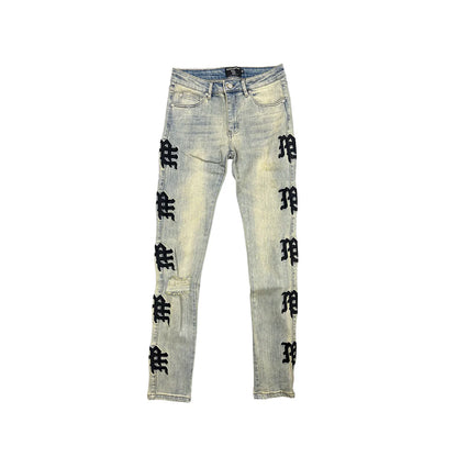 MIXED EMOTION Desert Monogram Denim