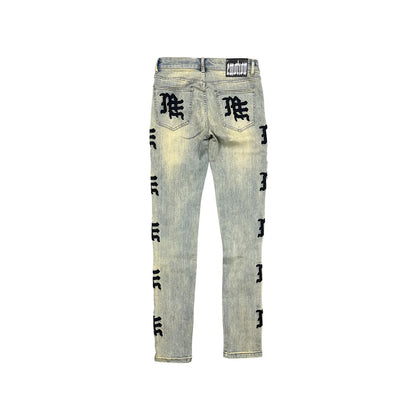 MIXED EMOTION Desert Monogram Denim