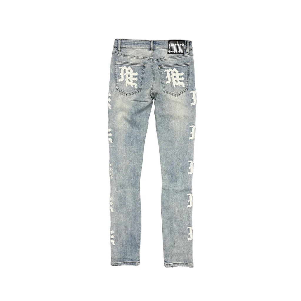 MIXED EMOTION Sea Monogram Denim