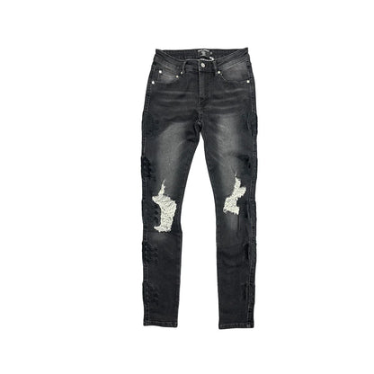 MIXED EMOTION Midnight Monogram Denim