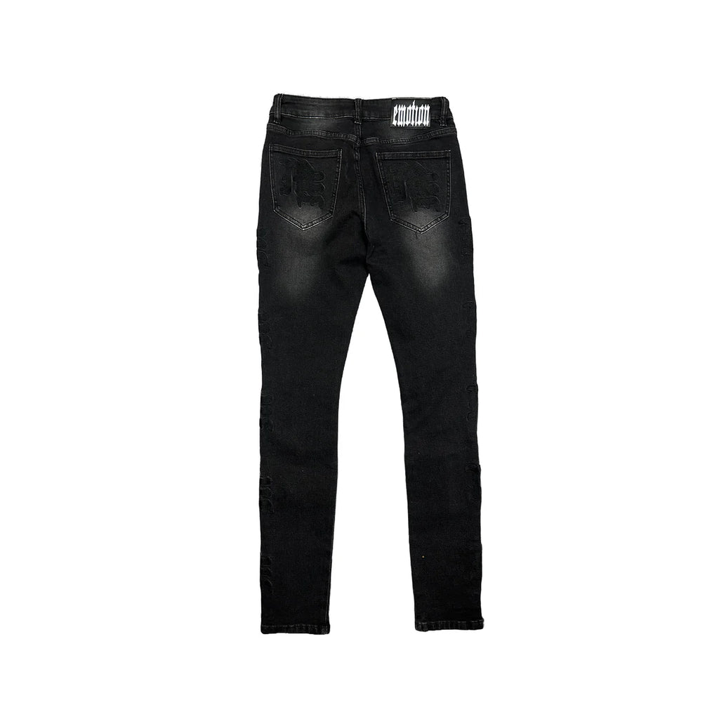 MIXED EMOTION Midnight Monogram Denim