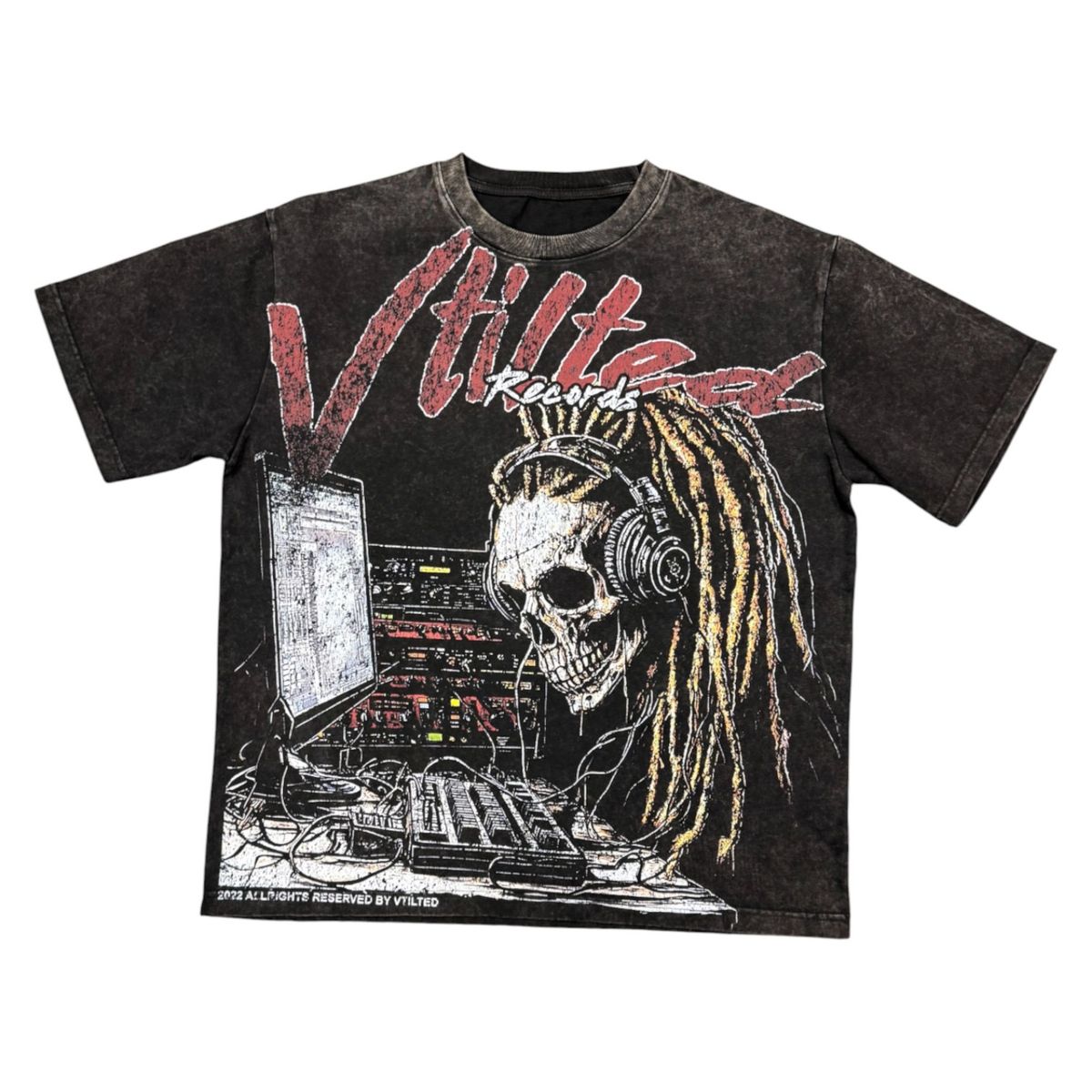 VTILTED "RECORDS" TEE VB-32