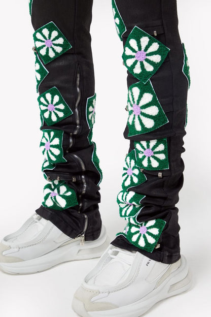 Obsidian Black Waxed Flowers Denim (Obsidian-Black-Waxed-Flowers-Denim)