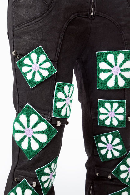 Obsidian Black Waxed Flowers Denim (Obsidian-Black-Waxed-Flowers-Denim)