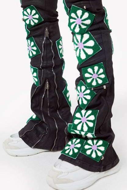 Obsidian Black Waxed Flowers Denim (Obsidian-Black-Waxed-Flowers-Denim)