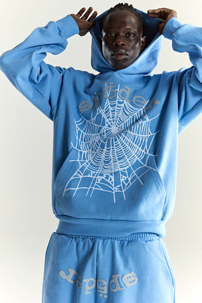 SP5DER  OG WEB V2 HOODIE  Dusty Blue