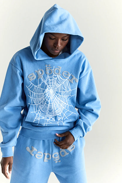 SP5DER  OG WEB V2 HOODIE  Dusty Blue