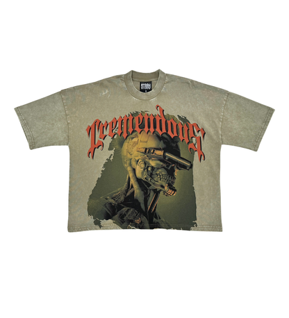 STRAY WIDE & CROP FIT T SHIRT ST1352-OLV