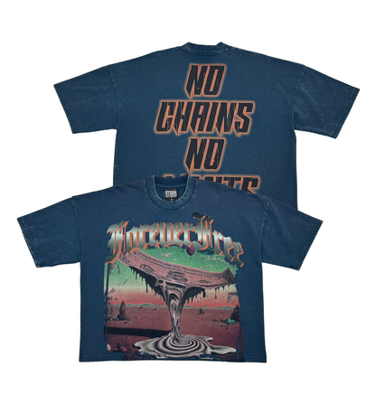 STRAY WIDE & CROP FIT T SHIRT ST1355-NVY