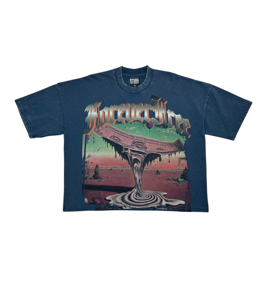 STRAY WIDE & CROP FIT T SHIRT ST1355-NVY