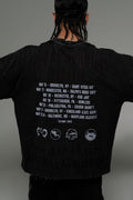 STRAY WIDE & CROP FIT T SHIRT ST1377-BLK