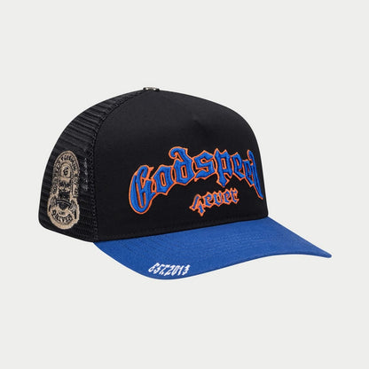 GS-FOREVER-TRUCKER- HAT-BLACK-BLUE-ORANGE