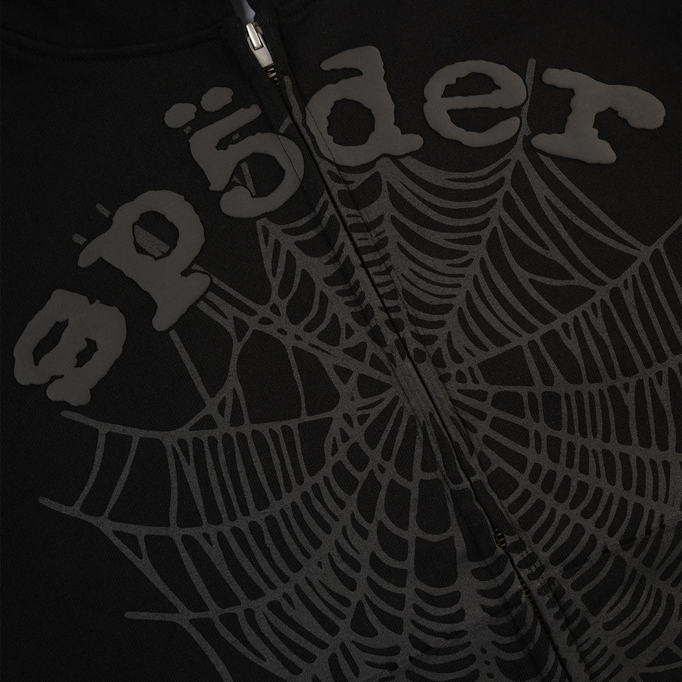 SP5DER  OG WEB V2 PHANTOM ZIP UP Hoodie ST 028SS25BLK