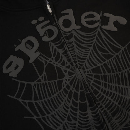 SP5DER  OG WEB V2 PHANTOM ZIP UP Hoodie ST 028SS25BLK