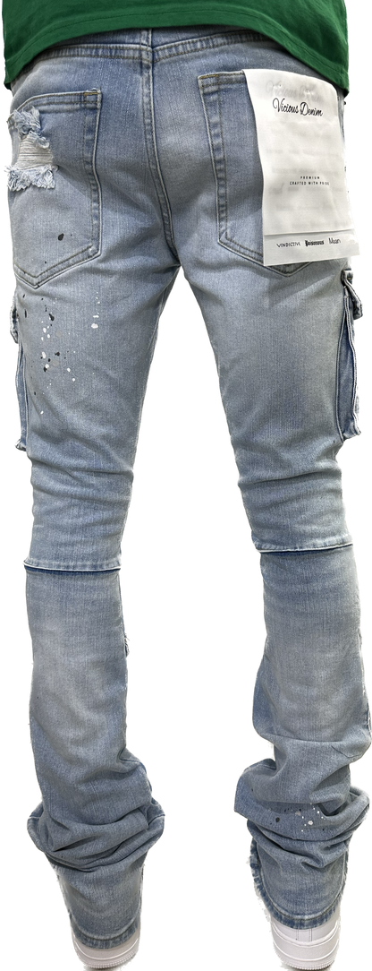 VICIOUS DENIM VC218 BLUE BLEACH