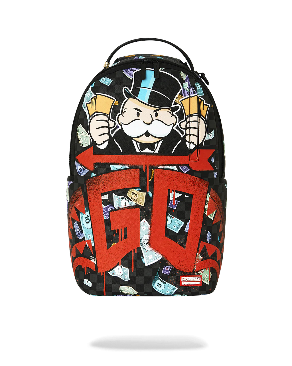 Sprayground Monopoly Go Sharkmouth Stencil Backpack 910B8779NSZ99000