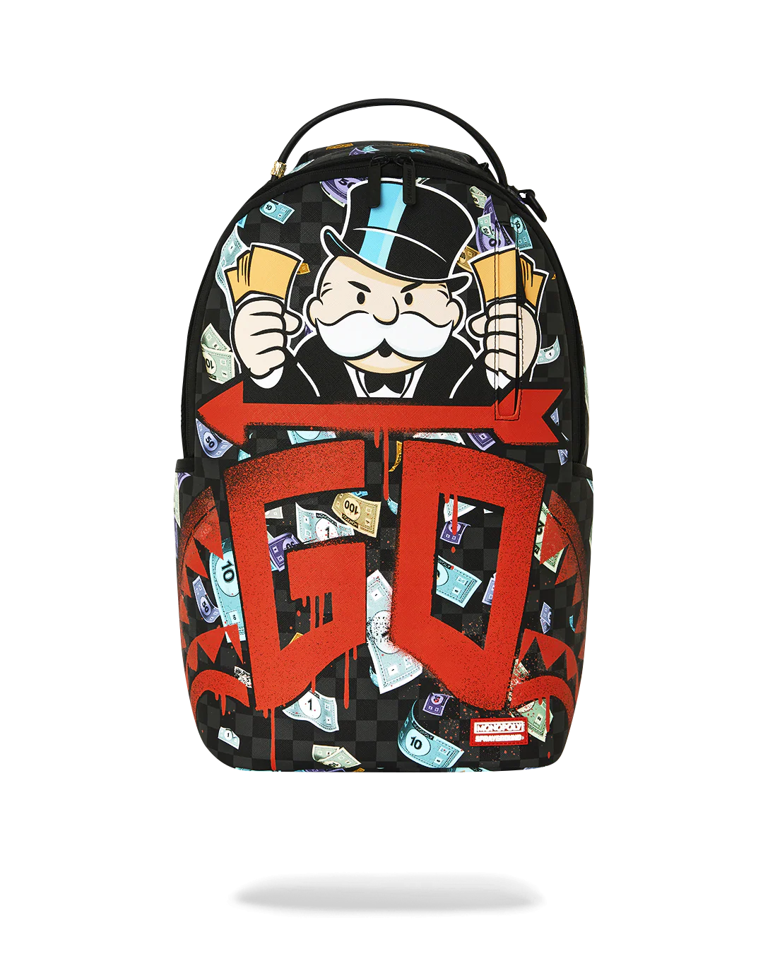 Sprayground Monopoly Go Sharkmouth Stencil Backpack 910B8779NSZ99000