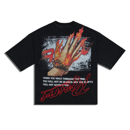 RESERVE   BURNED BLK T-SHIRT