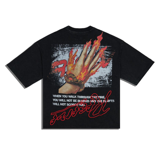 RESERVE   BURNED BLK T-SHIRT