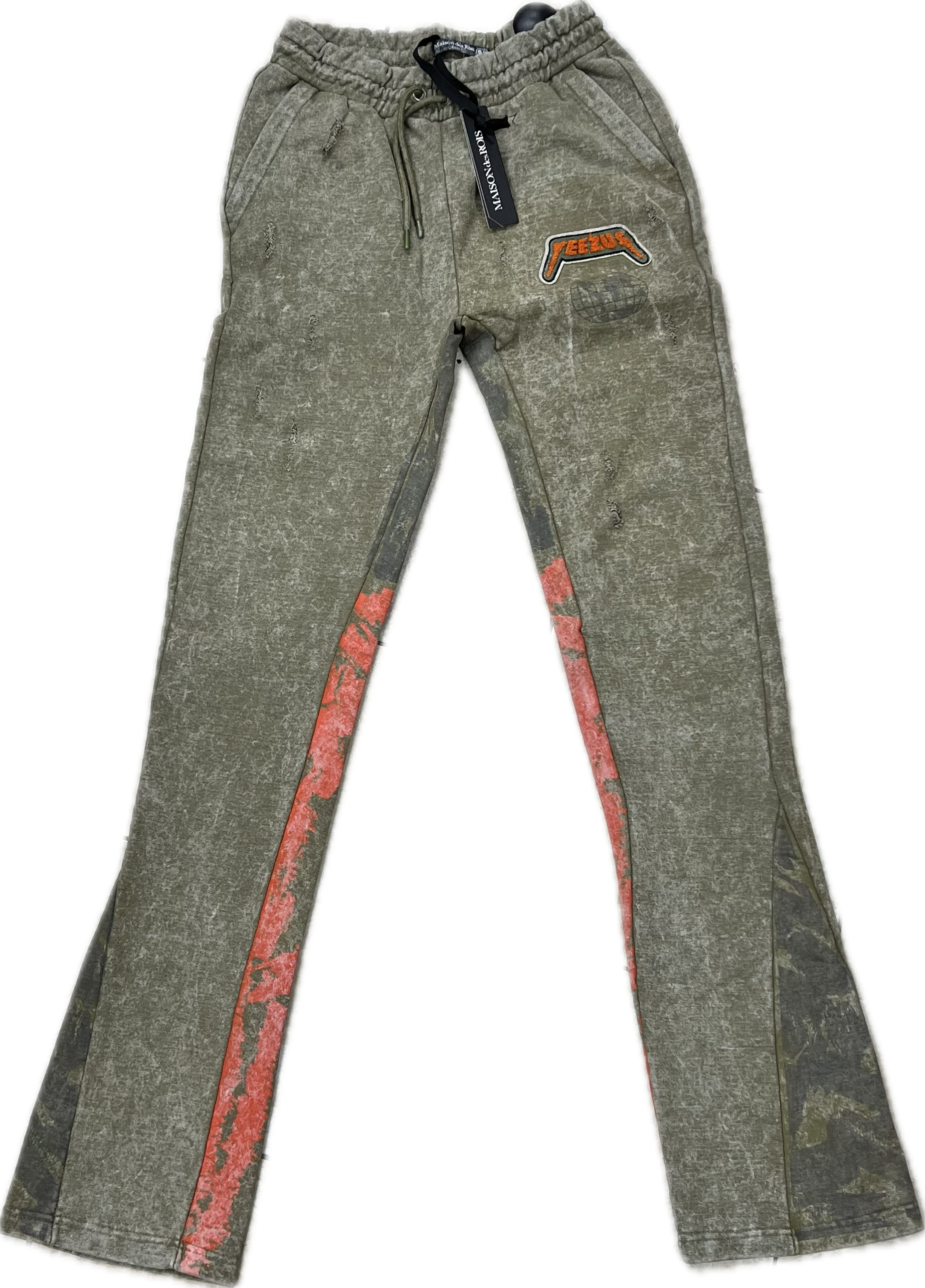HUDSON YEEZUS FLARE JOGGER 570GSM (464) OLIVE ACID