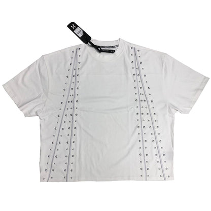 HUDSON ZIPPERS TEE 596-WHITE