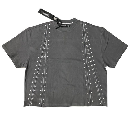 HUDSON ZIPPERS TEE 596-GREY