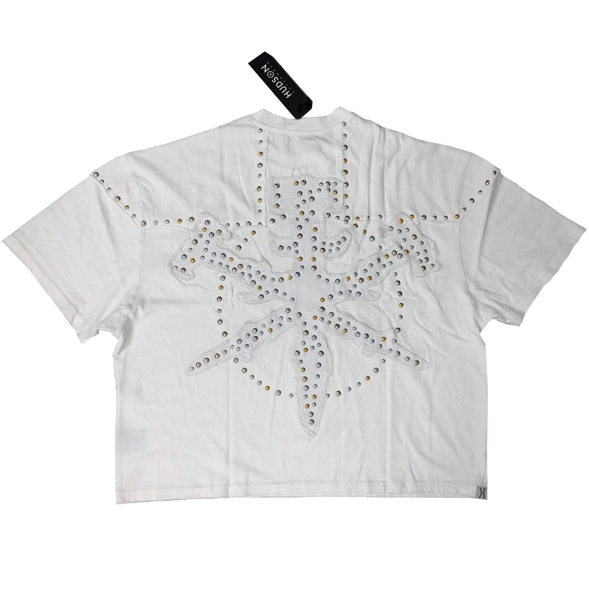 HUDSON SWORDS STUDS TEE 594-WHITE
