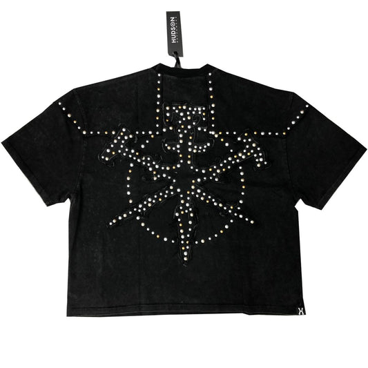 HUDSON SWORDS STUDS TEE 594-BLACK