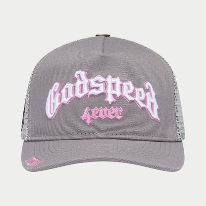 GODSPEED GS Forever Trucker Hat (Grey/Pink)
