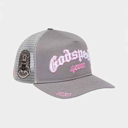 GODSPEED GS Forever Trucker Hat (Grey/Pink)