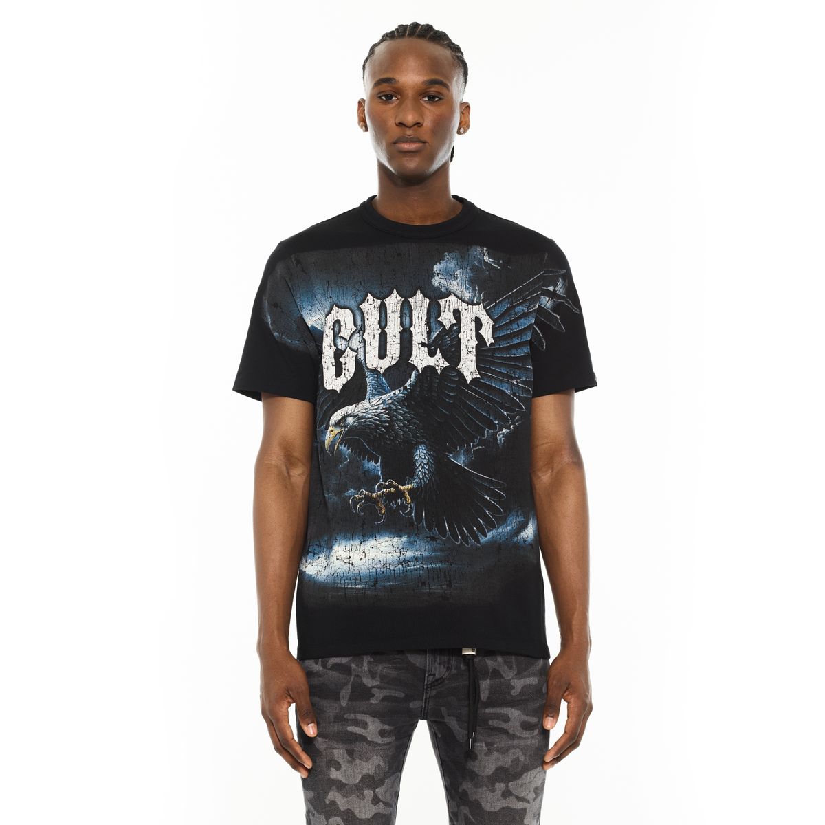 CULT Short Sleeve Crew Neck Tee 'Eagle' 625B7-K33A