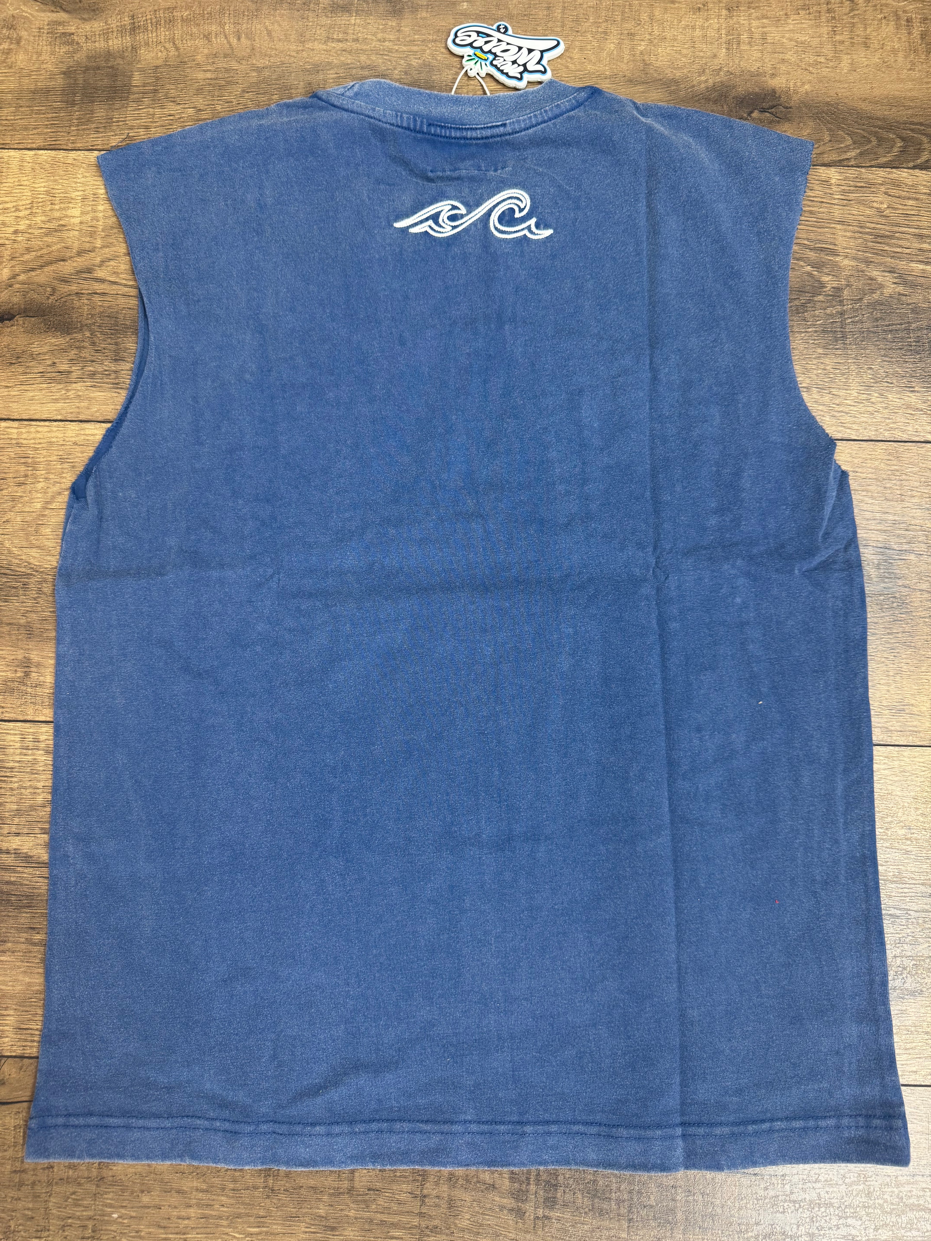 MR WAVE PARADISE CUT OFF TEE MR-7006 (NAVY)