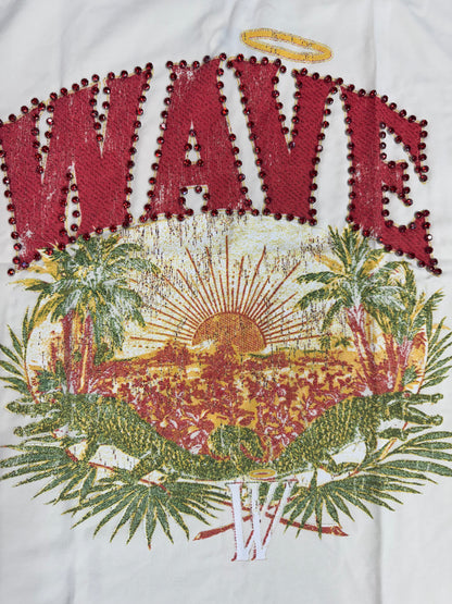 MR WAVE PARADISE CUT OFF TEE MR-7006 (Cream)