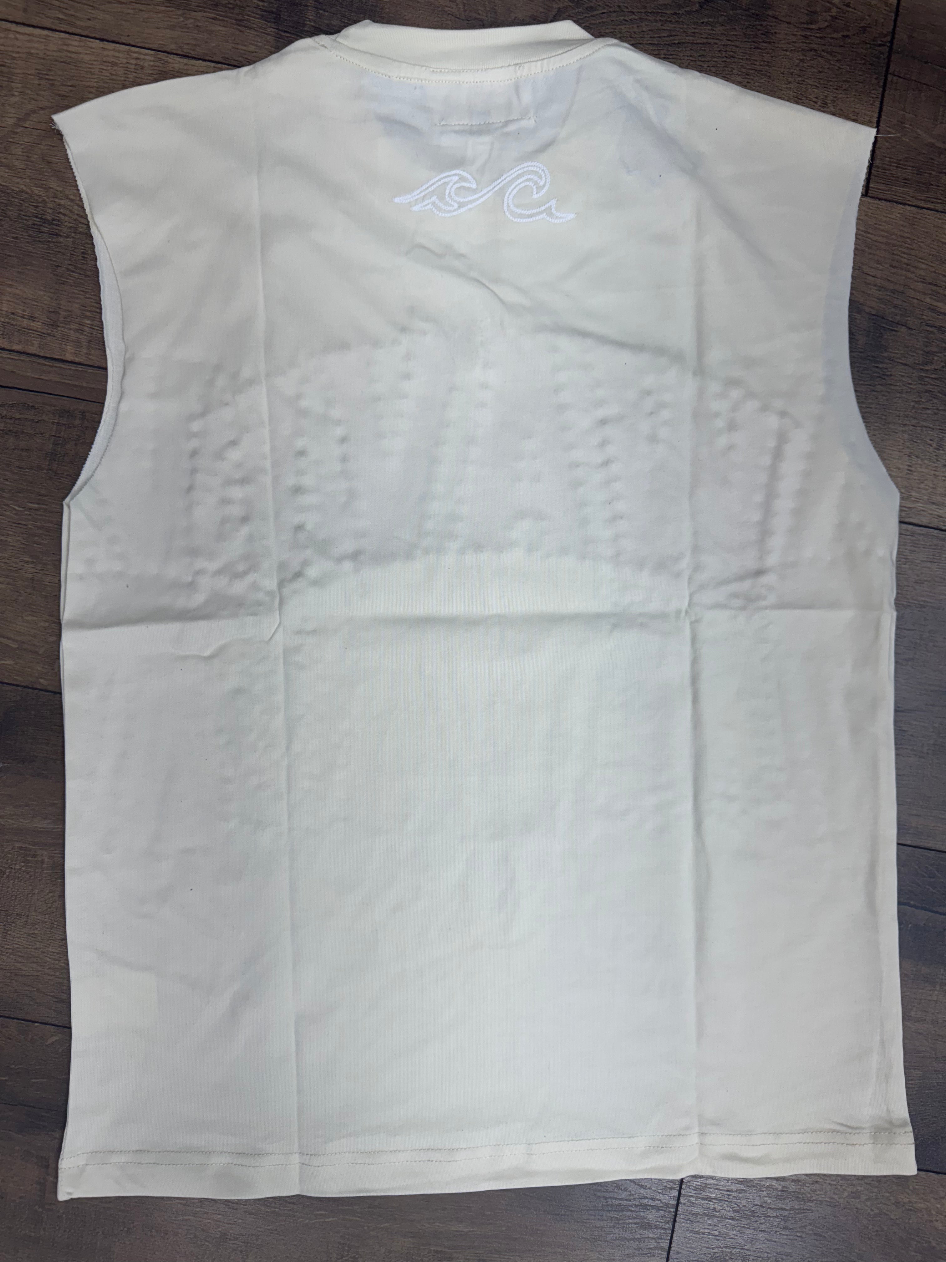 MR WAVE PARADISE CUT OFF TEE MR-7006 (Cream)