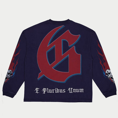 Godspeed Checkmate LS T-Shirt (Navy)