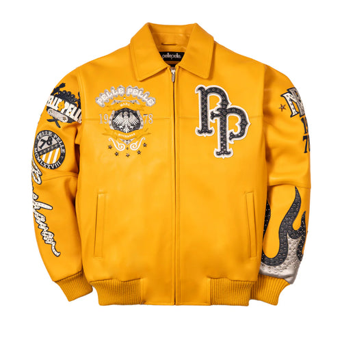 World Famous Pelle Jacket - Maize/Navy/White/Silver Metallic
