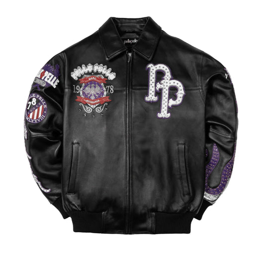 World Famous Pelle Jacket - Black/White/Purple/Gold Foil