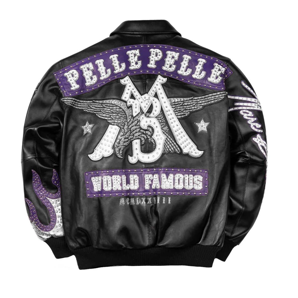 World Famous Pelle Jacket - Black/White/Purple/Gold Foil