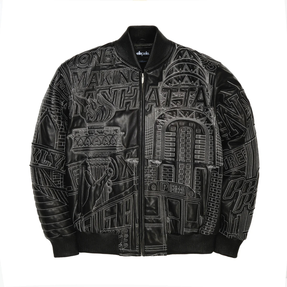 NYC Boro Quilted Jacket - Black/White