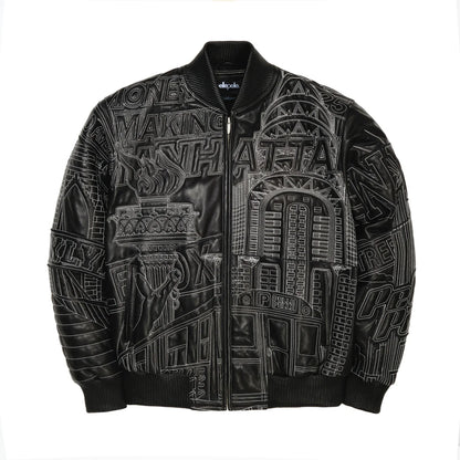 NYC Boro Quilted Jacket - Black/White