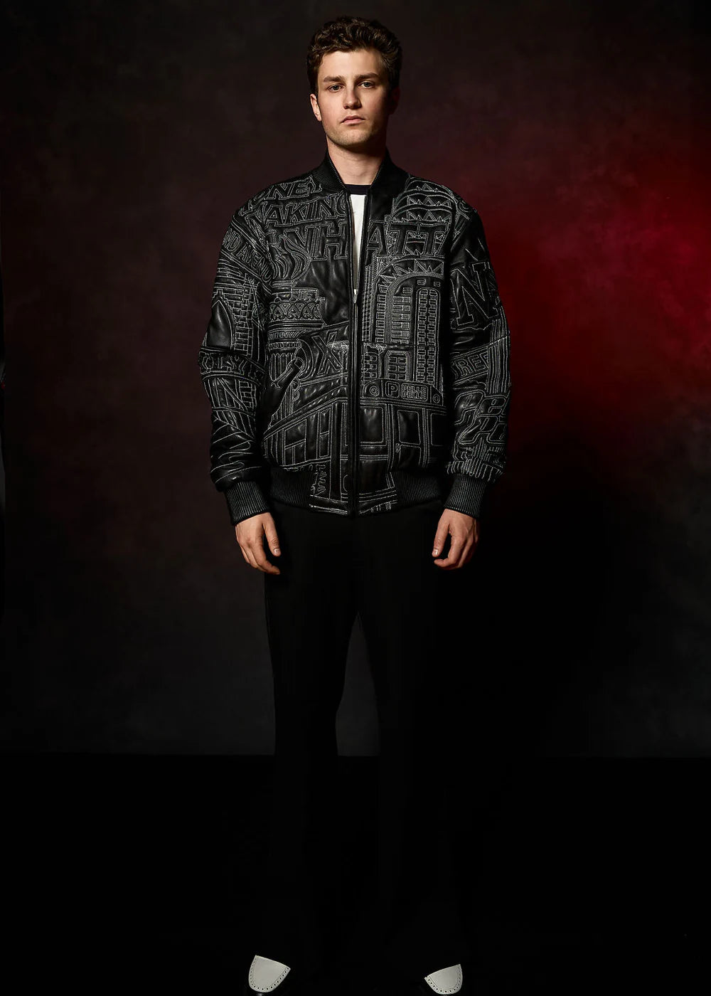 NYC Boro Quilted Jacket - Black/White