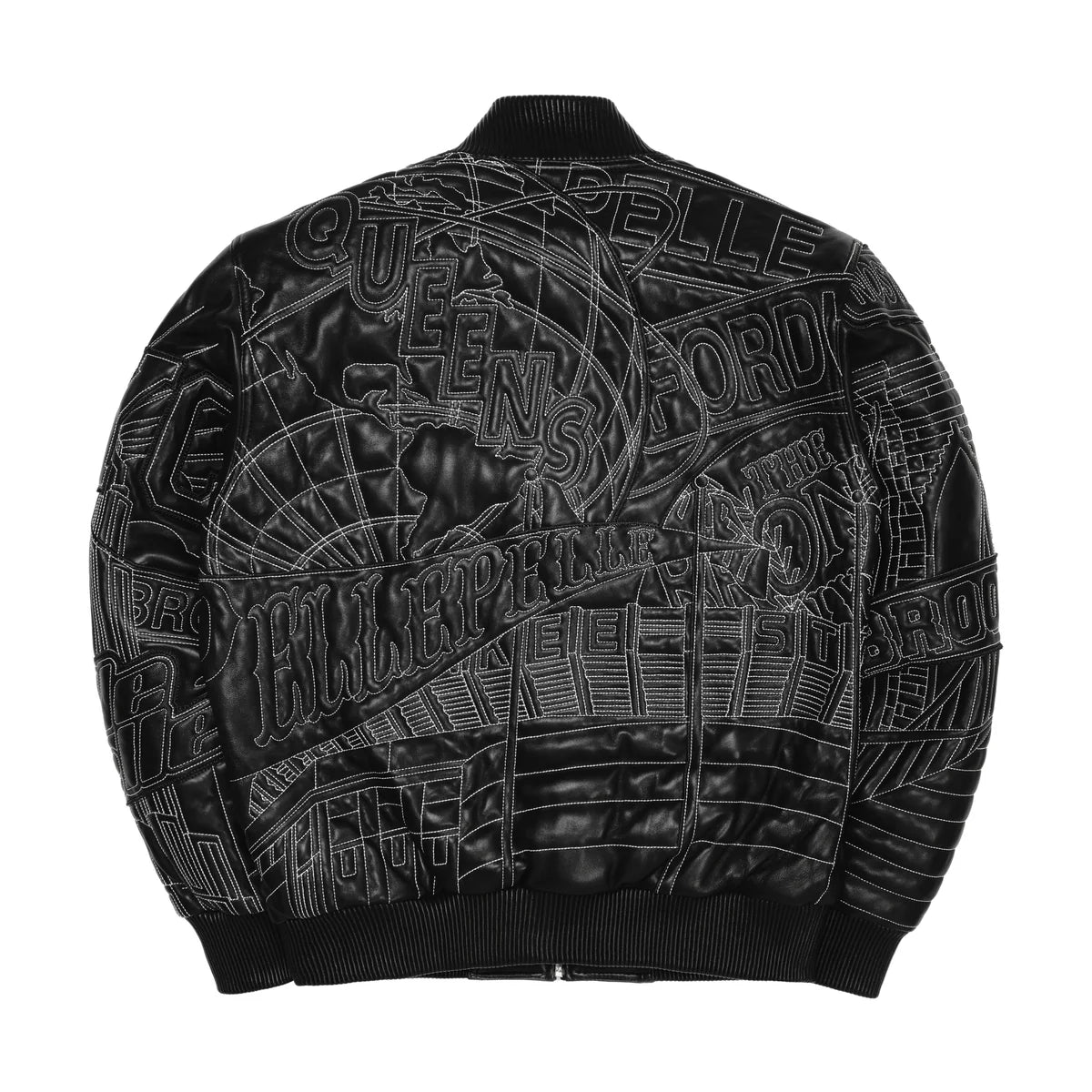 NYC Boro Quilted Jacket - Black/White