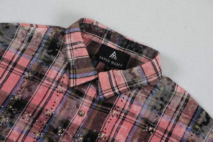 PAPER MONEY Rhinestone Flannel (BH3058S) - Pink