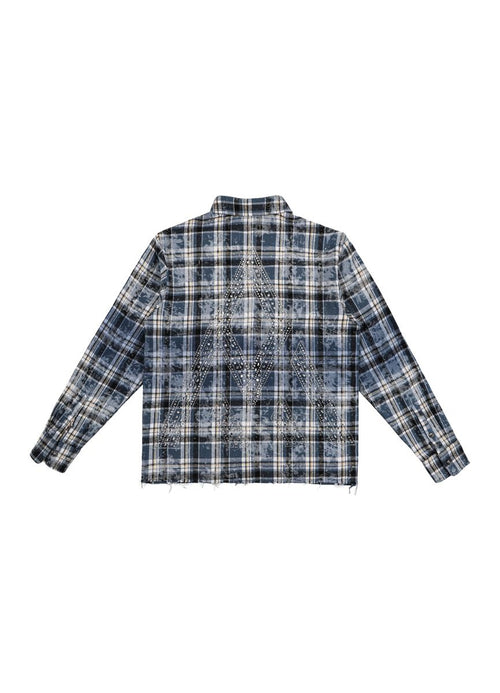 PAPER MONEY Rhinestone Flannel (BH3058S) - Blue