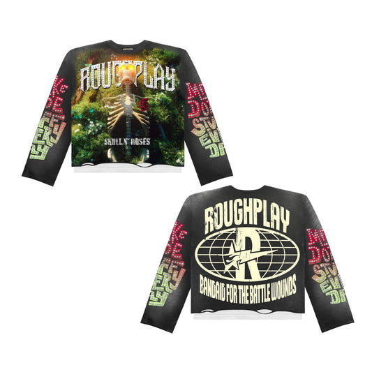 ROUGHPLAY Skull N Roses Long Sleeve (Grey)