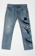 C41-8101 Flock Jean BLDG4 Faded Wash