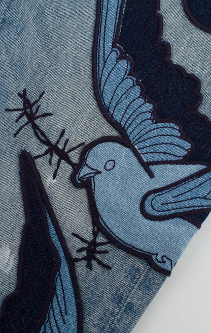 C41-8101 Flock Jean BLDG4 Faded Wash